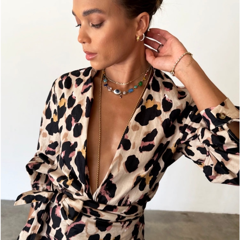 Never Fully Dressed Multicolor Leopard Print Blouse